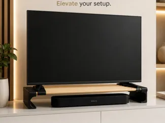 Elevio Stand – Minimalist TV Riser & Organizer