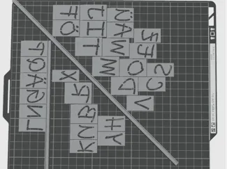 Buchstaben Schablone