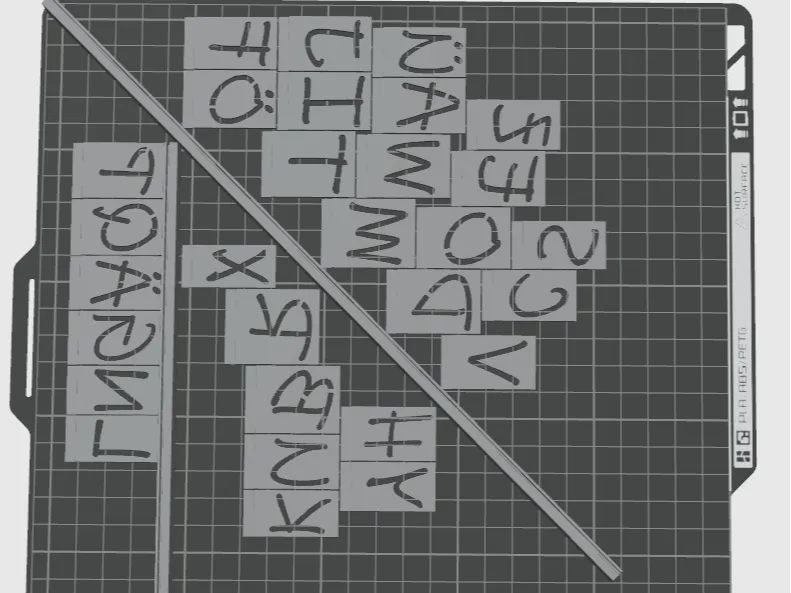 Buchstaben Schablone