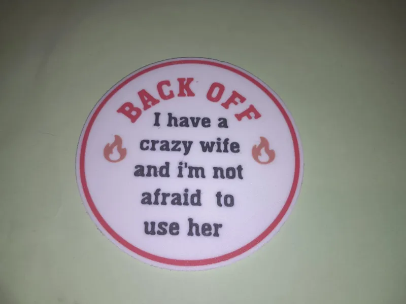 crazy wife drink coasters