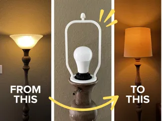 Bowl to Shade Stand Lamp Conversion Kit