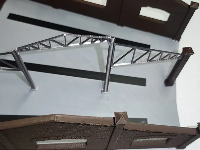 Cercha para depósito de trenes escala N