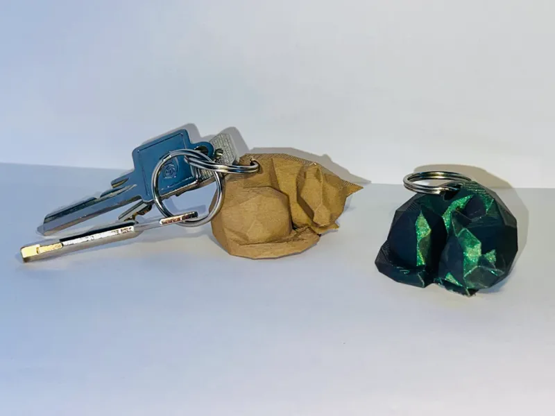 Sleeping Cat Keychain - No Supports, Easy Print