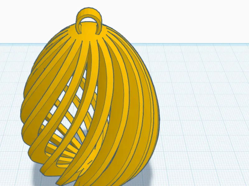 Spiral Easter egg with rope holder