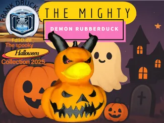 pumpkin Halloween Demon duck - no supports
