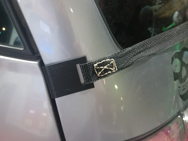 J hook for nylon strap webbing bike rack support