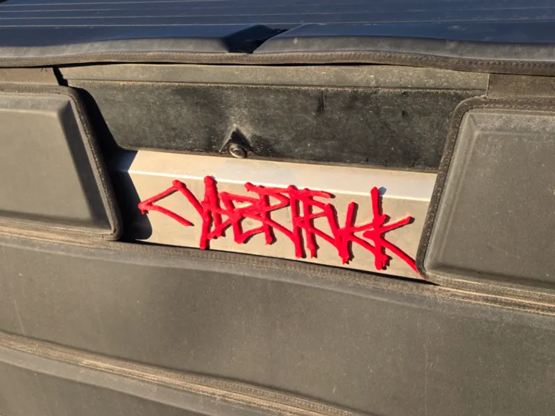 Cybertruck magentic scrypt logo