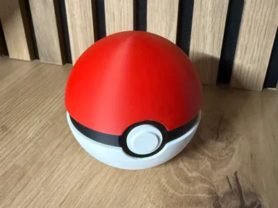 Pokeball Snap Fit – No Glue – Flat Bottom