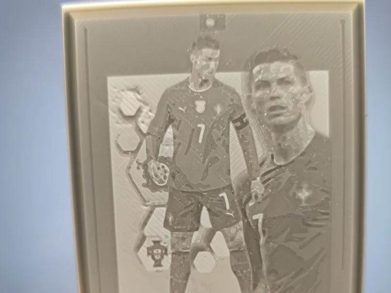 Litofanía 3D de Leyendas del Fútbol C Ronaldo