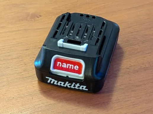 Makita CXT 12V Battery Name Tag Plate