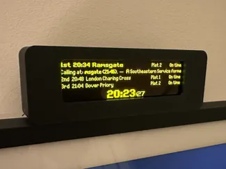 Train Departure Display Case – 3.12" OLED Edition