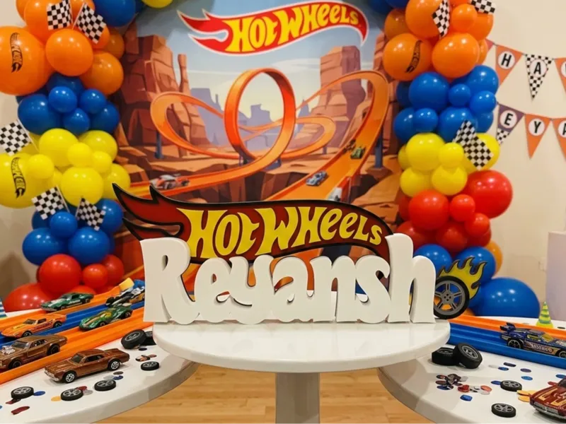 Letrero nombre personalizado - Hot Wheels
