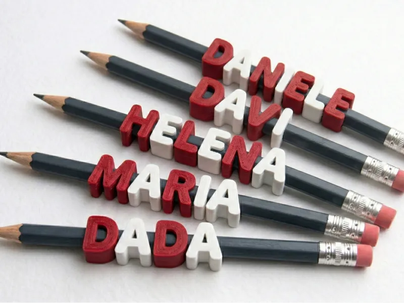 Marcador de Nome para Lápis 3D Personalizado