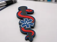 Rod of Asclepius emergency symbol