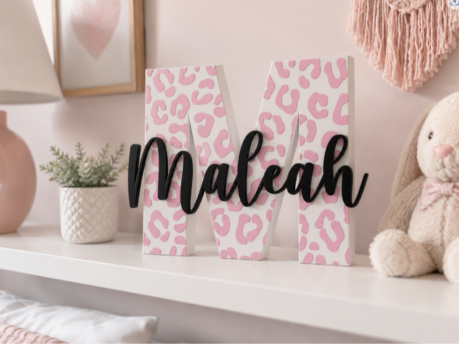 Leopard Print Alphabet Letters – Personalised A-Z