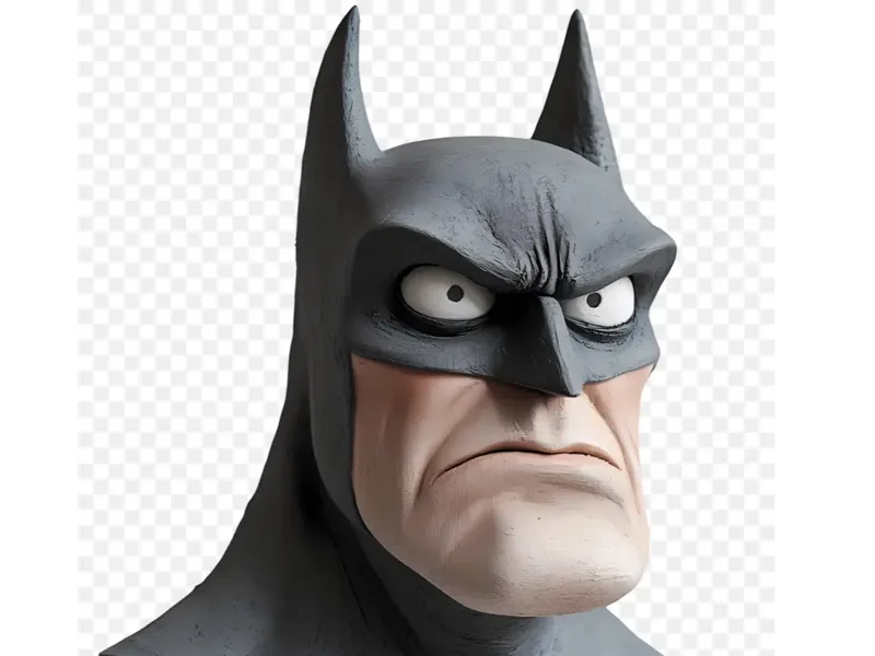 Heavy metal Batman bust