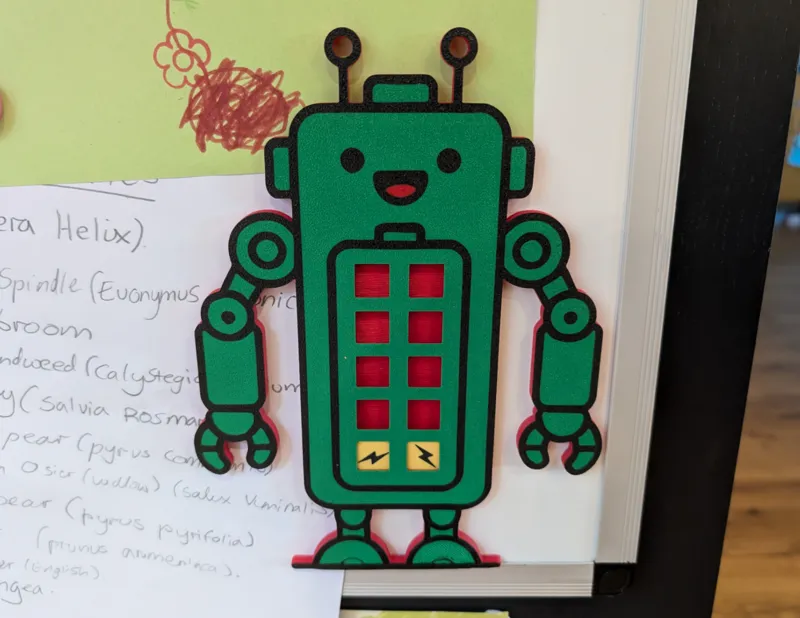 Battery Robot Achievement Chart