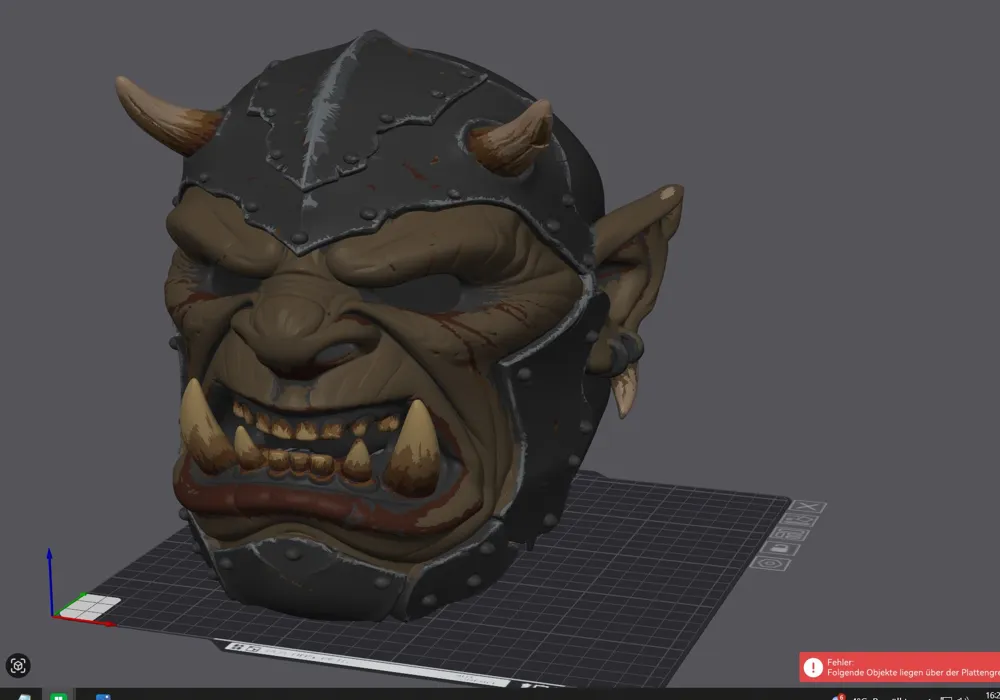 Adorno decorativo de diseño especial coleccionable de Masca del guerrero nocturno orco