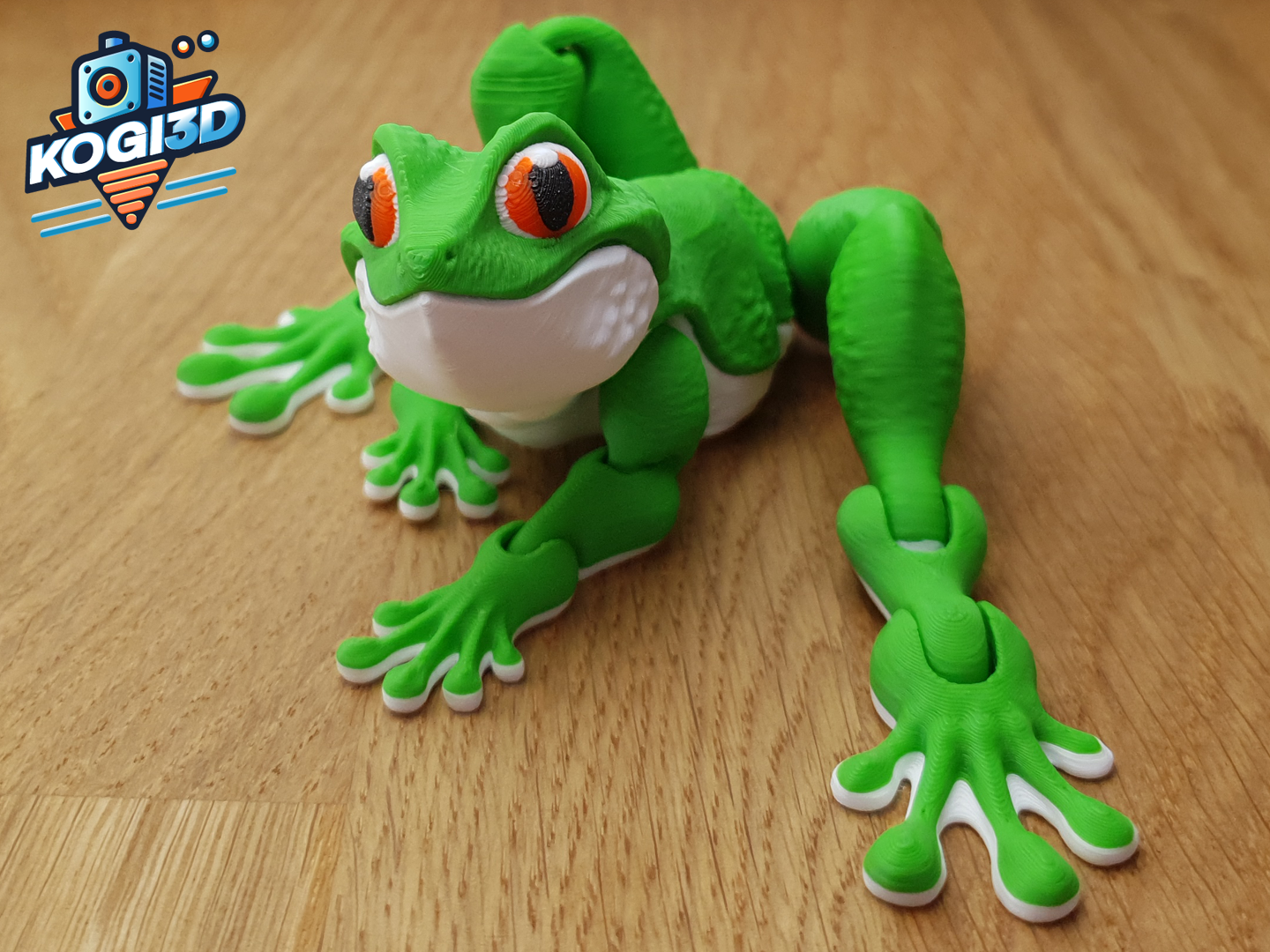 Articulated Frog – Flexy Print-in-Place 3D Model