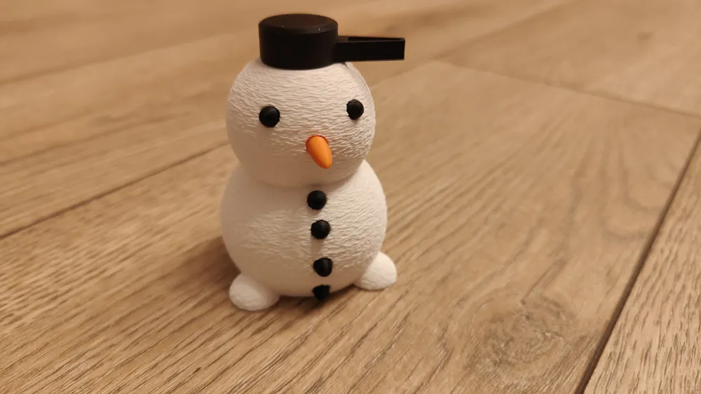 Cute Christmas snowman with interchangeable hats - Free 3D Print Model ...