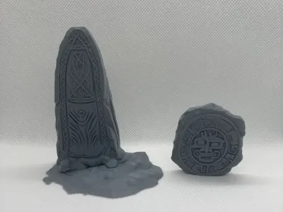 Ancient Rune Stones Set Wargame Diorama Miniatures