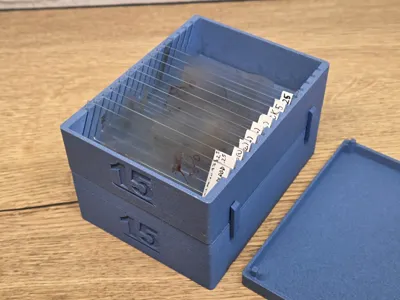 15pc microscope slide box 