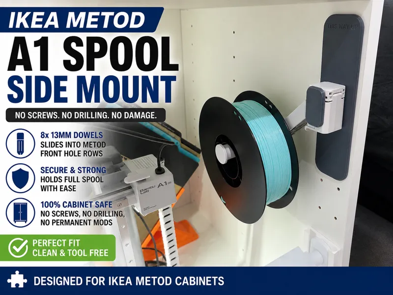 IKEA METOD Bambu Lab A1 Spool Mount