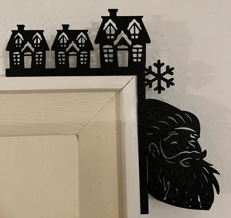 Festive Door Corner Decor – Christmas Magic