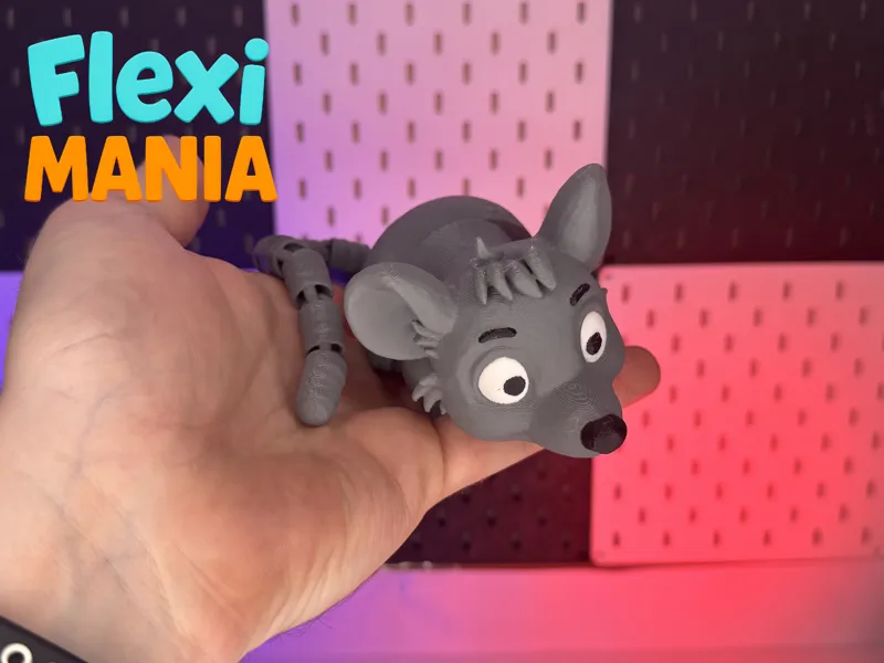 Adorable Articulated Print-in-Place Mouse - FLEXI