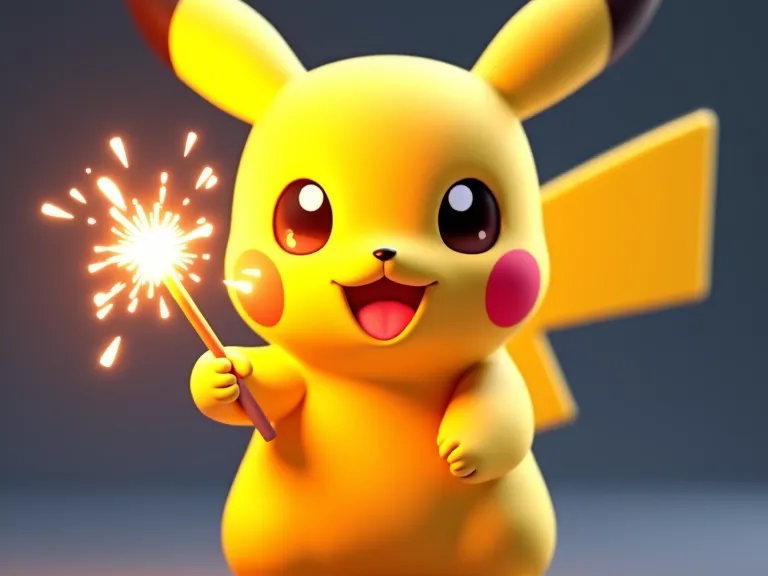 Pikachu with sparkles