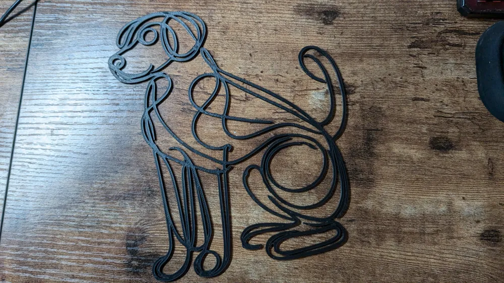 Dog Line Art - One Line Drawing Dog - Free 3D Print Model - MakerWorld