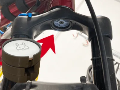 Airtag mount for MTB or other bike with ~34mm hole