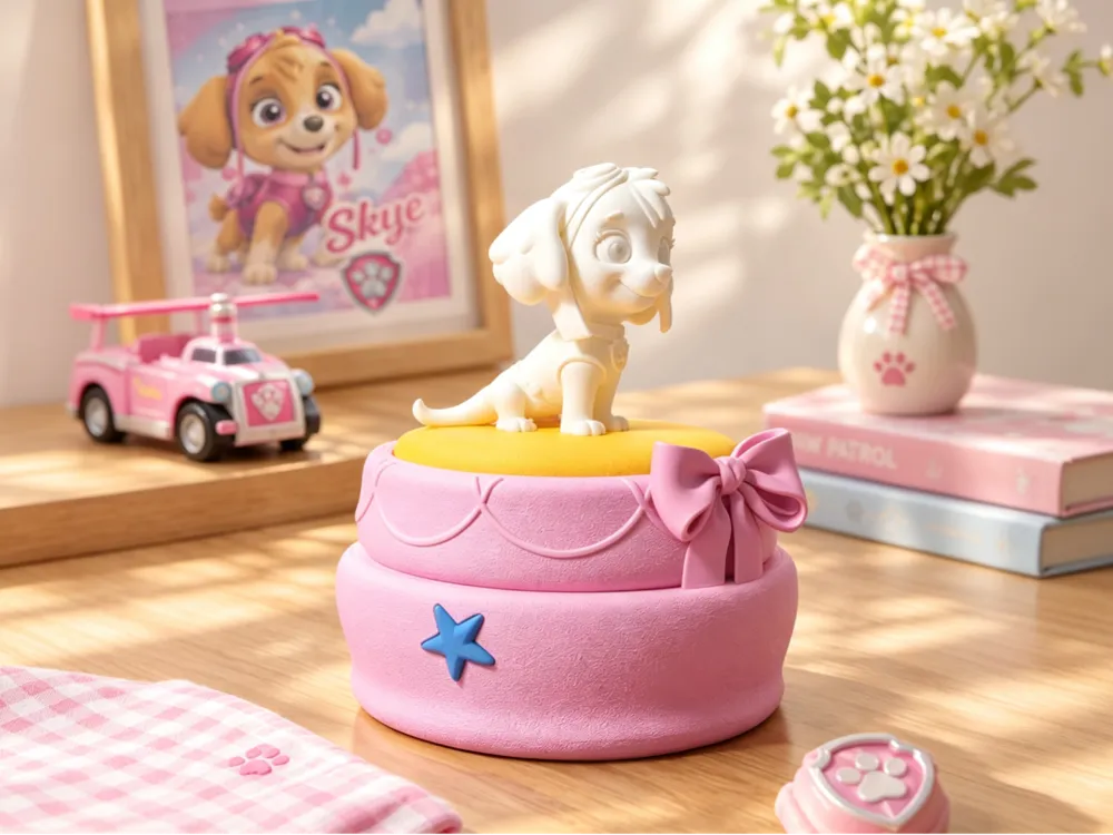 Printable Box Cartoon 【PAW Patrol】Skye Cake Storage Box|Cute Kids Cartoon Jewelry Box Hair ...