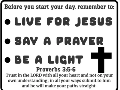 Motivational Live For Jesus Sign