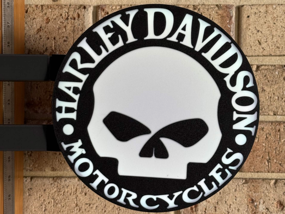Harley Davidson Motorcycles 2 Sided Lightbox Sign