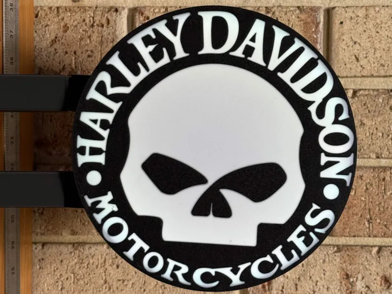 Harley Davidson Motorcycles 2 Sided Lightbox Sign