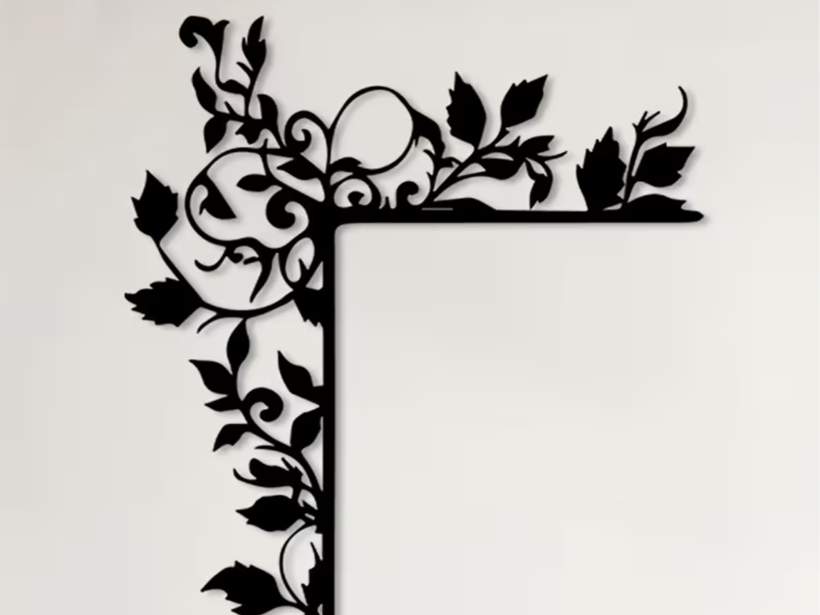 Door corner with flowers