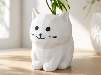 Low Poly Cat planter