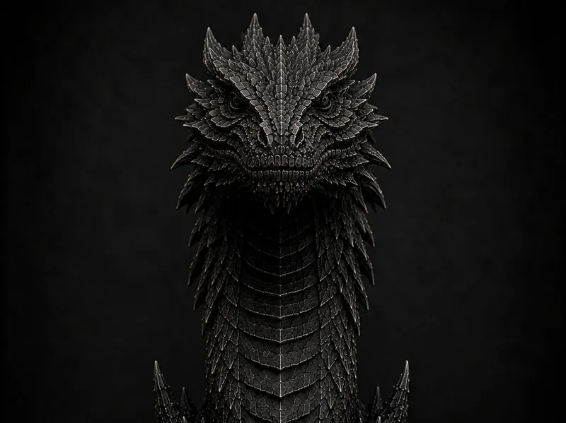 Basilisk Headphone Stand - Dark Fantasy Desk Decor