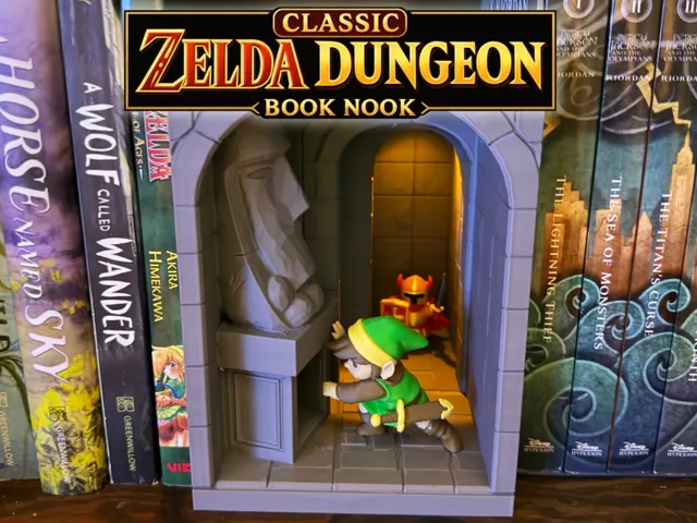 Classic Zelda Dungeon Book Nook