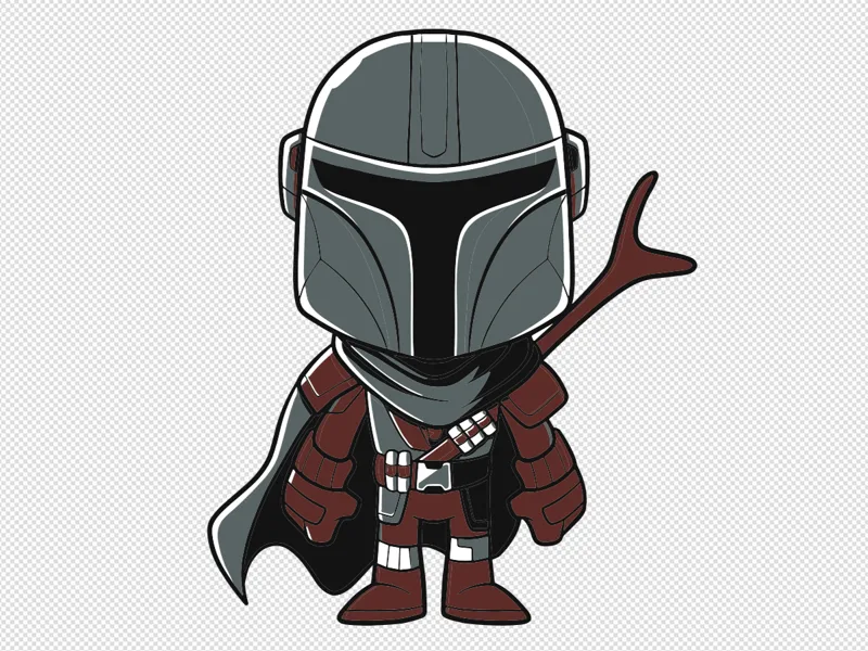 The Mandalorian 2D coaster (4color)