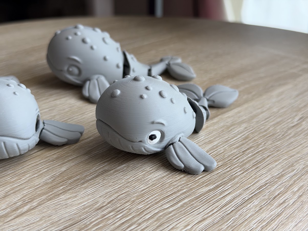 Cute Flexi Humpback Whale – Print-in-Place - 1