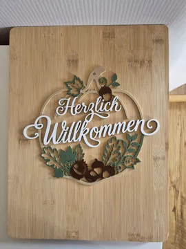 Letrero o emblema decorativo: Herzlich Wilkommen – Herbst Türkranz & Wanddeko — vista de referencia 5