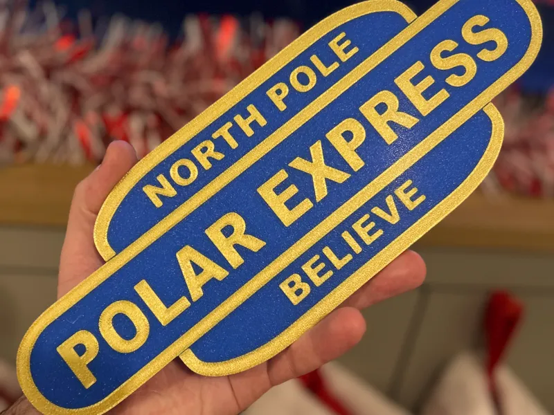 NORTH POLE POLAR EXPRESS BELIEVE SIGN