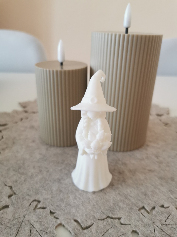 Hygge Herb Witch Holding Leaves Figure - 1