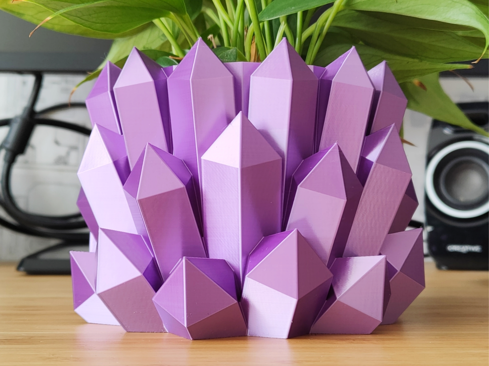 Amethyst Crystal Plant pot - Decor Flower Planter