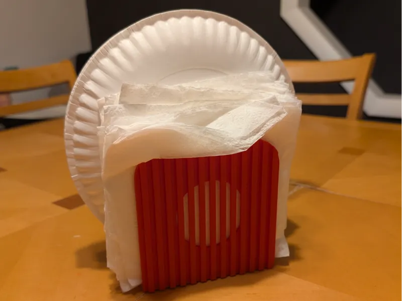 Paper plate and napkin holder
