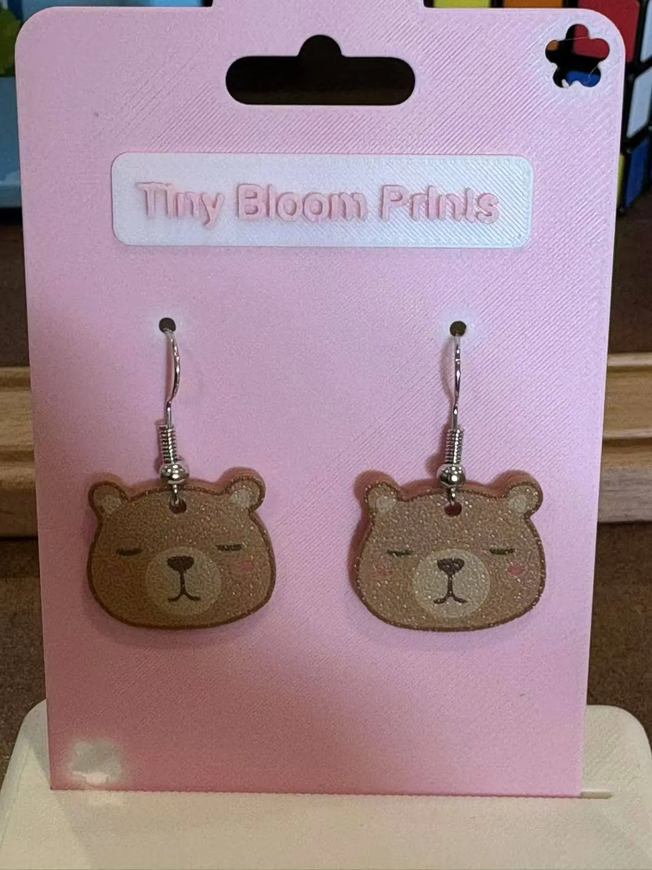 Sleepy Capybara Dangle Earrings view 2