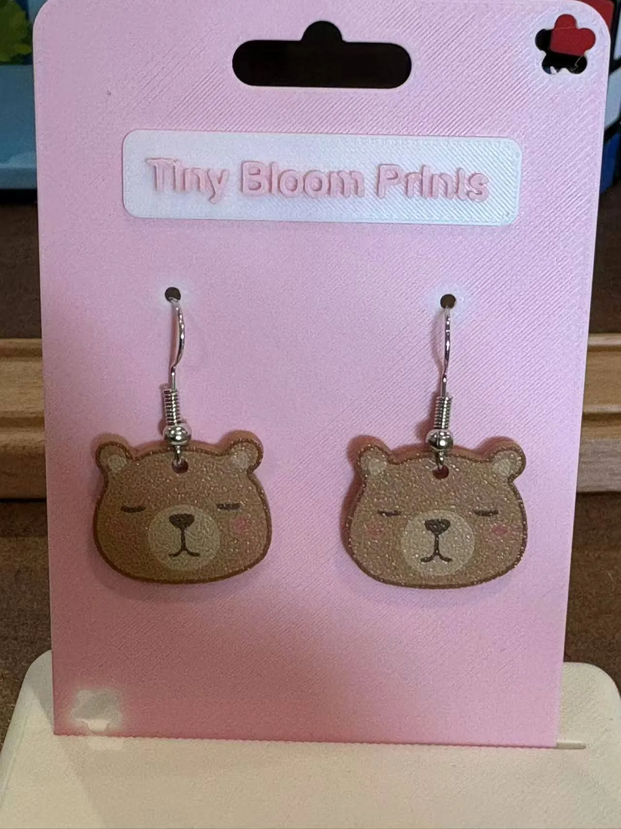 Sleepy Capybara Dangle Earrings view 3