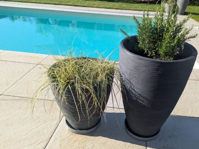 Flower pot saucer with wave pattern diameter 24 cm